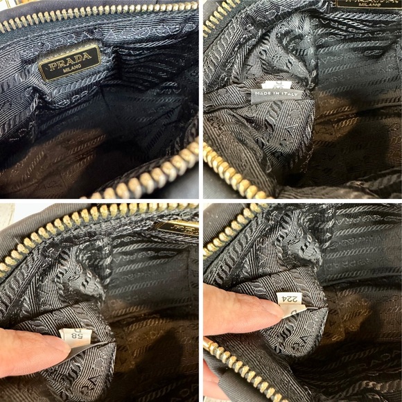 PRADA black satin Clutch wristlet bag with dust bag - Picture 10 of 12